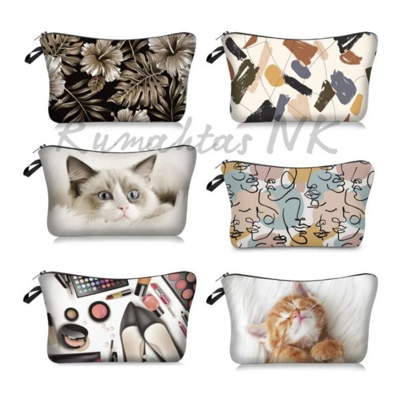 Pouch Printing Aneka Motif/Dompet Kosmetik Murah