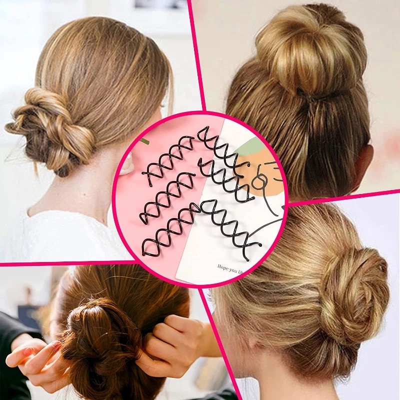 Sederhana Dasar Logam Spiral Bobby Pin Wanita Gadis Sanggul Tetap Memutar Jepit Rambut Klip Pengantin Jepit Rambut DIY Aksesoris Styling Rambut