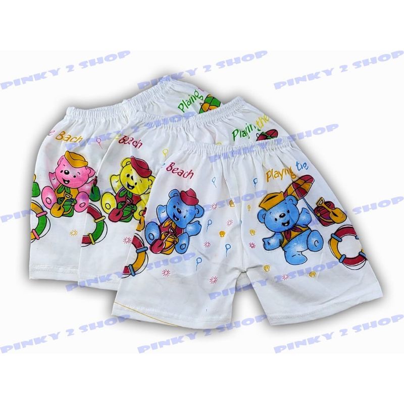 CELANA PENDEK BAYI KATUN BERMOTIF