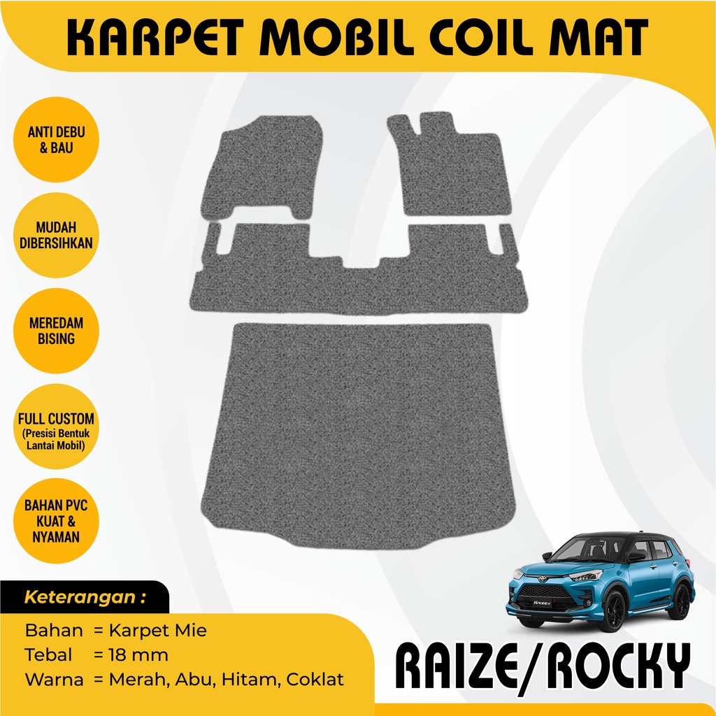 Karpet Mobil Mie Bihun Raize / Rocky Aksesoris Mobil Interior Mobil Karpet Mobil Premium Quality