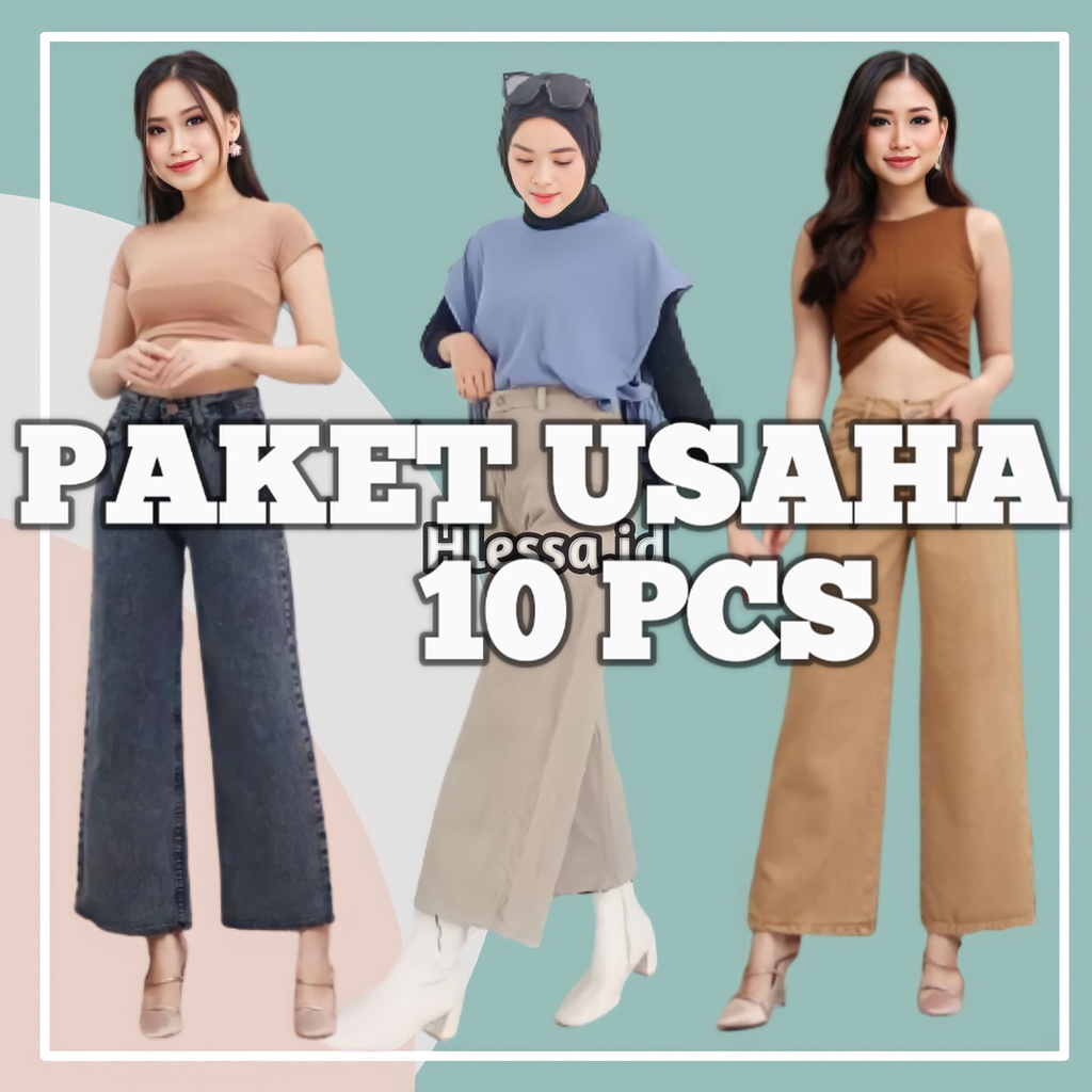 10 PCS PAKET USAHA KULOT JEANS