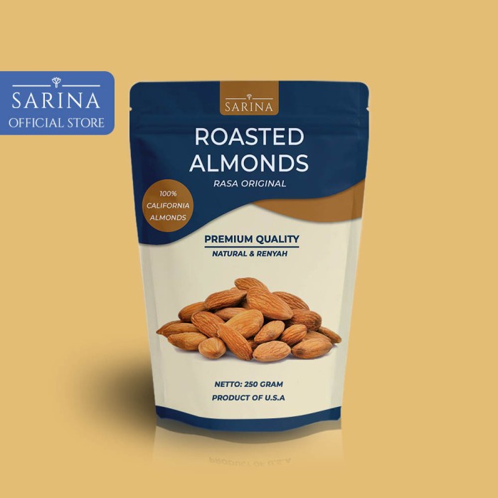 

New Arrival Almond Roasted / Kacang Almond Panggang PREMIUM 250 gram - 250 Gram