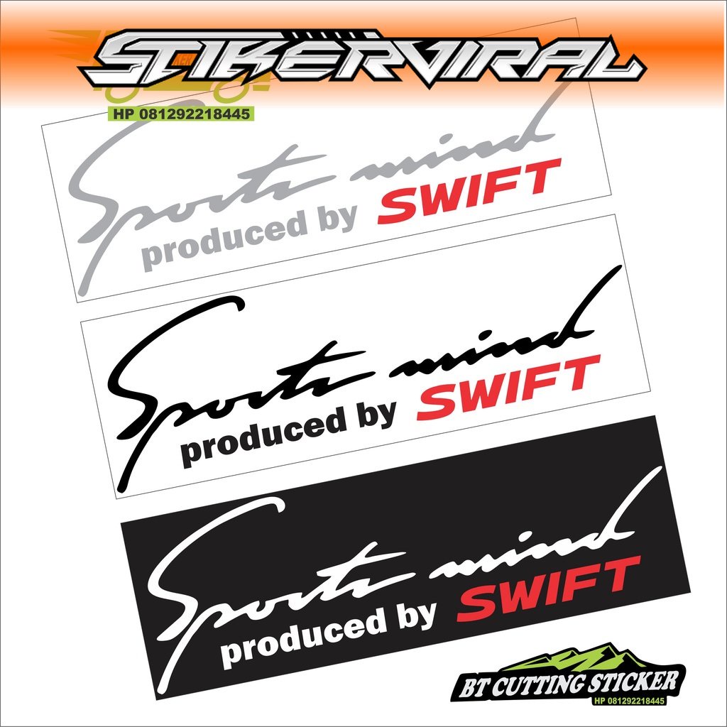 sticker sportmind sticker mobil swift sticker sportmind swift sticker suzuki swift