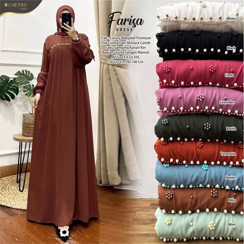 FARISA DRESS ORI KHEYRA | Ld110 Ceruty Premium full furing