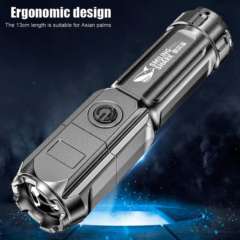 SS2 SMILING SHARK 622A - Senter Mini Portabel Outdoor - Bisa di-Zoom 500M
