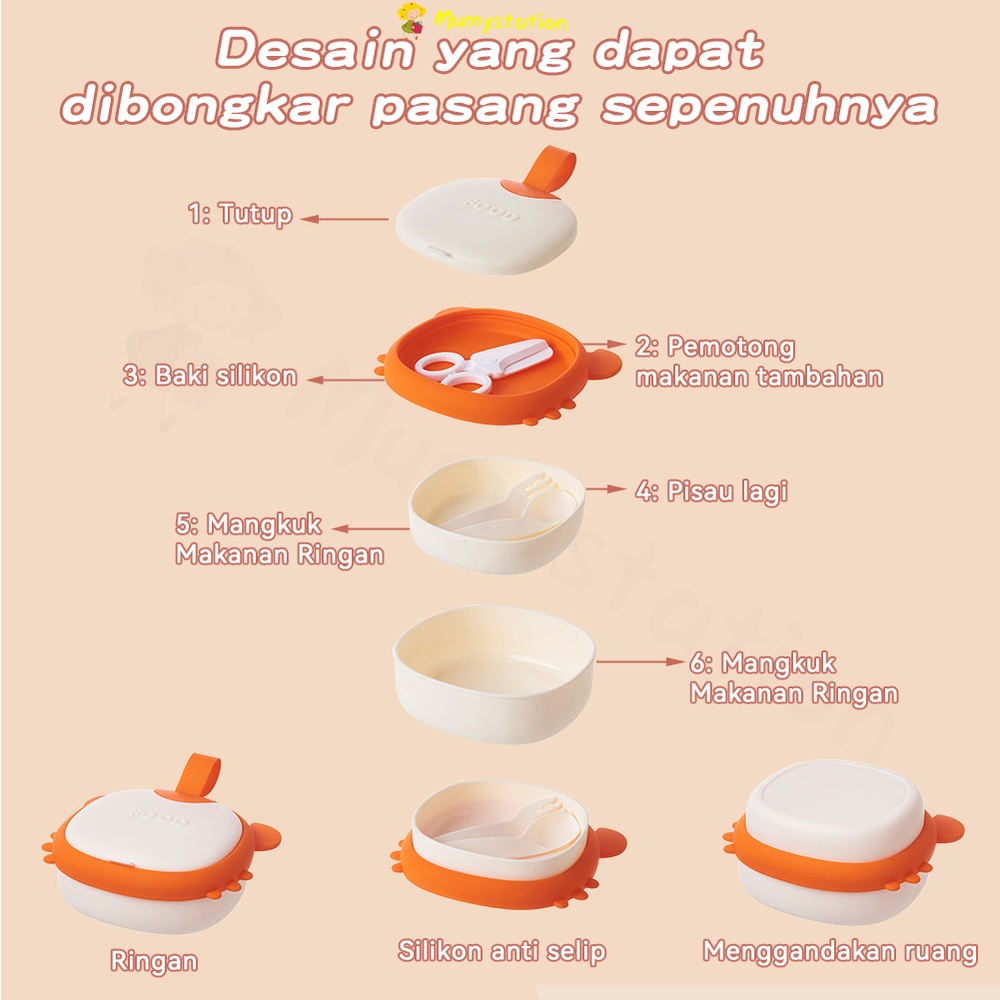 Mumystation Lunch Box /Kotak Bekal Makan Siang/Kotak Makan Tempat /Makan Anak Bayi
