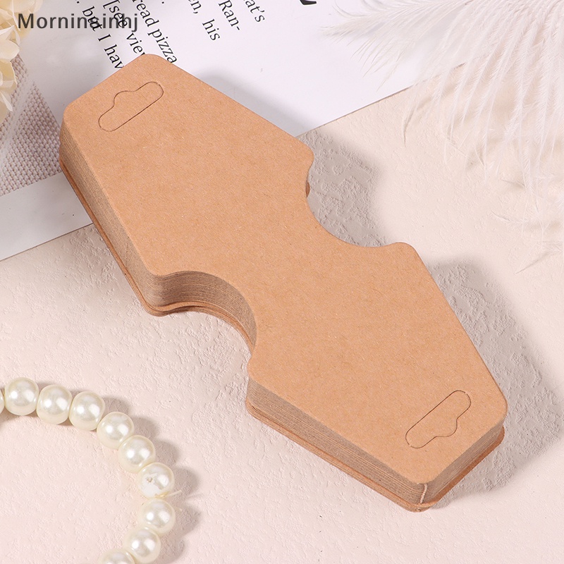 Mornin 50Pcs Tempat Kalung Papan Kertas Pajangan Kartu Perhiasan Stand Label Paperboard id