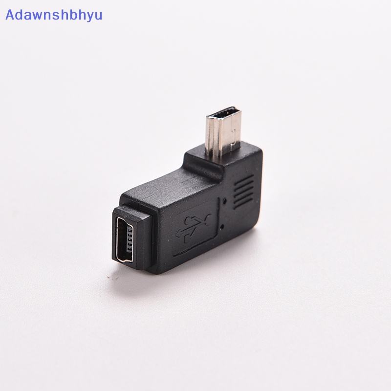 Adhyu Hitam USB 2.0 Mini 5pin Male to Female Sudut Kanan Konektor Adaptor 90derajat ID