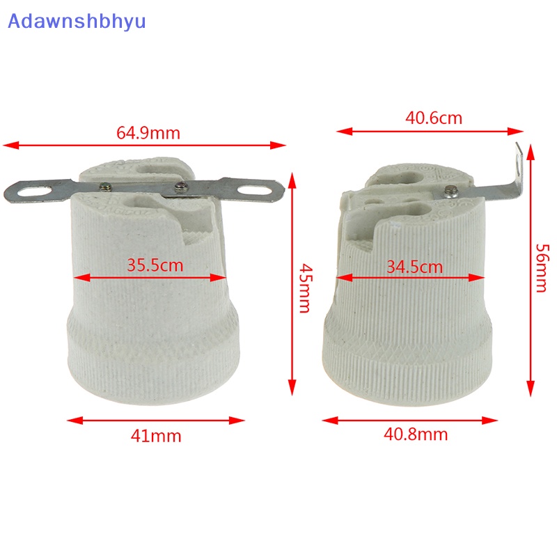 Adhyu E27 Ceramic Screw Base Tahan Suhu Tinggi Socket Light Bulb Holder Adapter ID