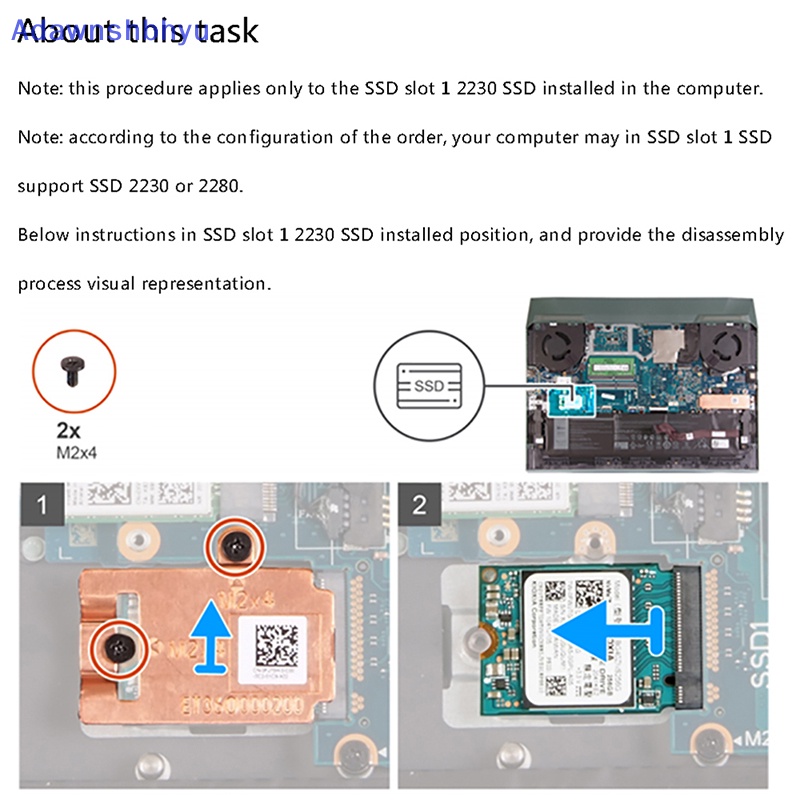 Heatsink SSD Adhyu M.2 NVME 22302280untuk Dell G15 5510 5511 5515 Laptop ID