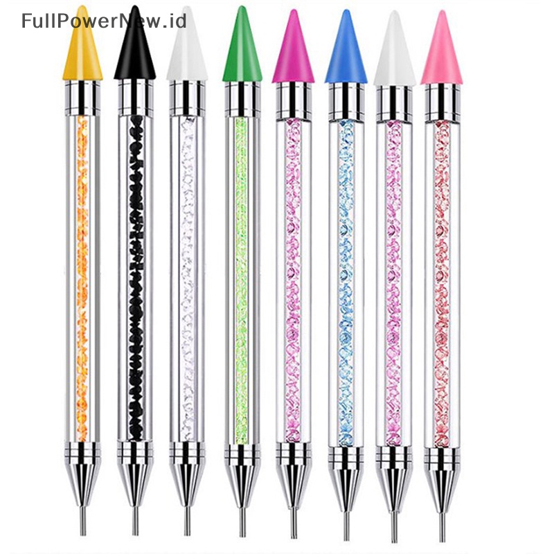 Power 1pc Dual Ended Dotg Pen Rhinestone Picker Lilin Pensil Nail Art Alat Manicure ID