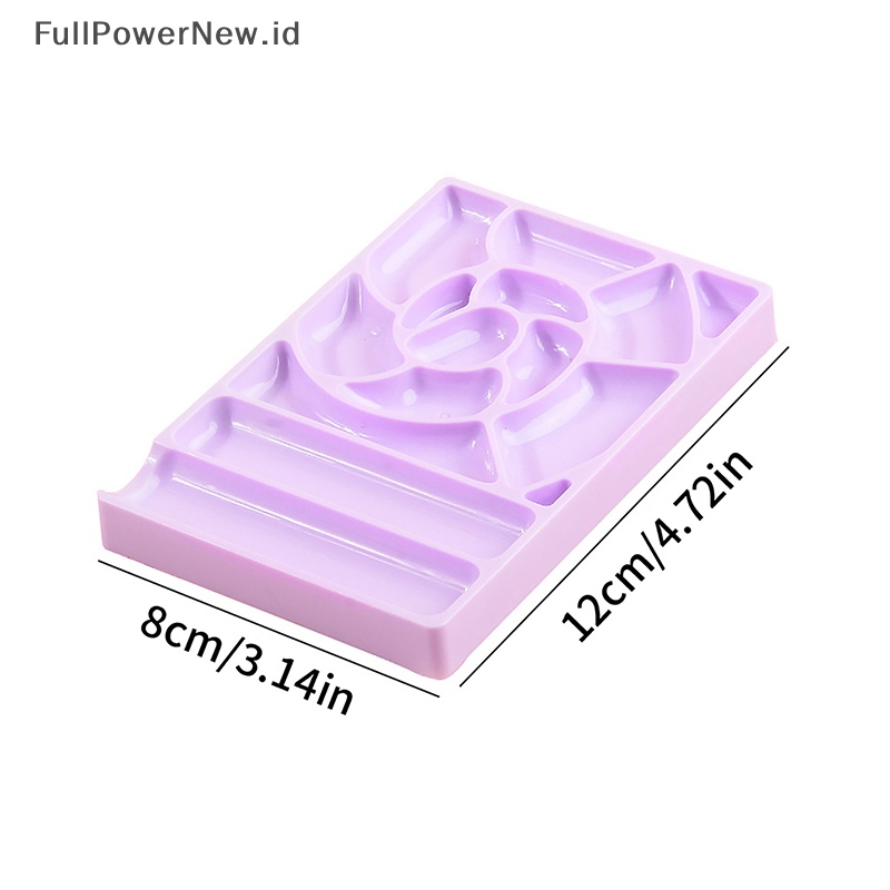 Power Nail Art Palette Plastik UV Gel Polish Holder Gambar Cat Dish Manicure Tools ID