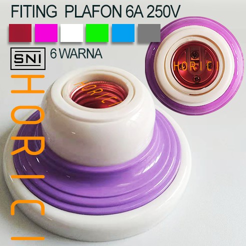 6A Fitting plafon warna warni fiting plafon bulat /persegi rumah Fitting lampu