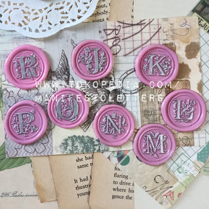 

Wax Stamp Head Alphabet J-R Seal Wax Initial DIY stempel lilin - Alphabet J
