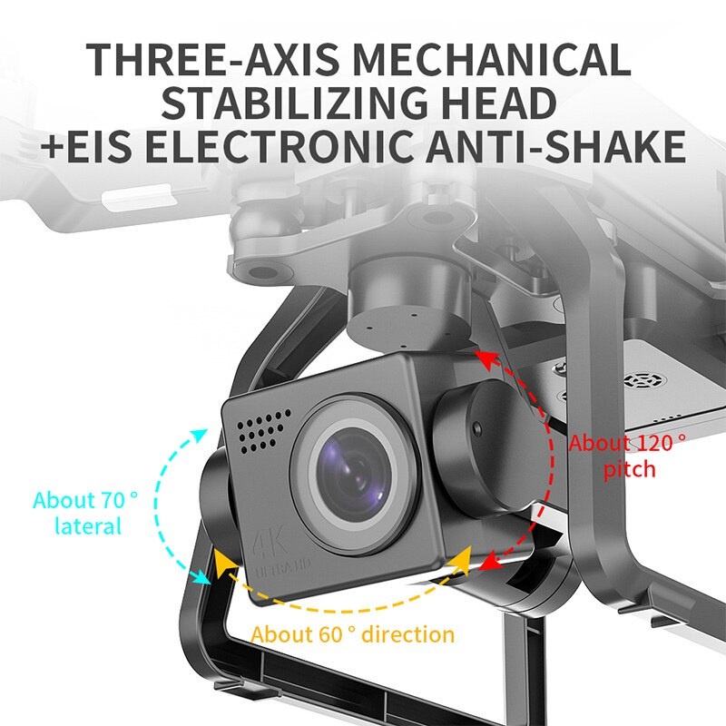 AKN88 - SJRC F7S Drone GPS 5G 4K 3 Axis Gimbal Sensor Anti Tabrak - 2 Baterai