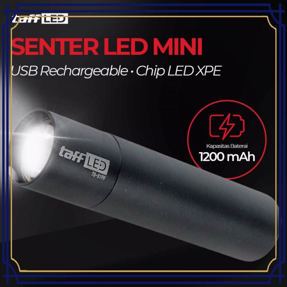 Senter LED Mini USB Rechargeable Battery Cree XPE - TG-S199