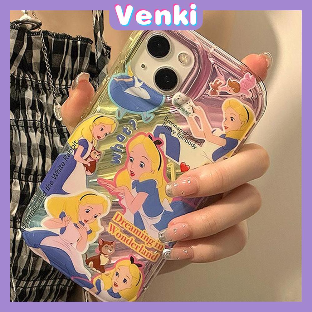 Venki - Untuk Iphone11 iPhone Case Laser Reflektif Bening Casing Ponsel TPU Lembut Shockproof Airbag Case Putri Lucu Kompatibel Dengan Iphone14 13 Pro Max 12 Pro Max XR XS 7Plus 8Plus