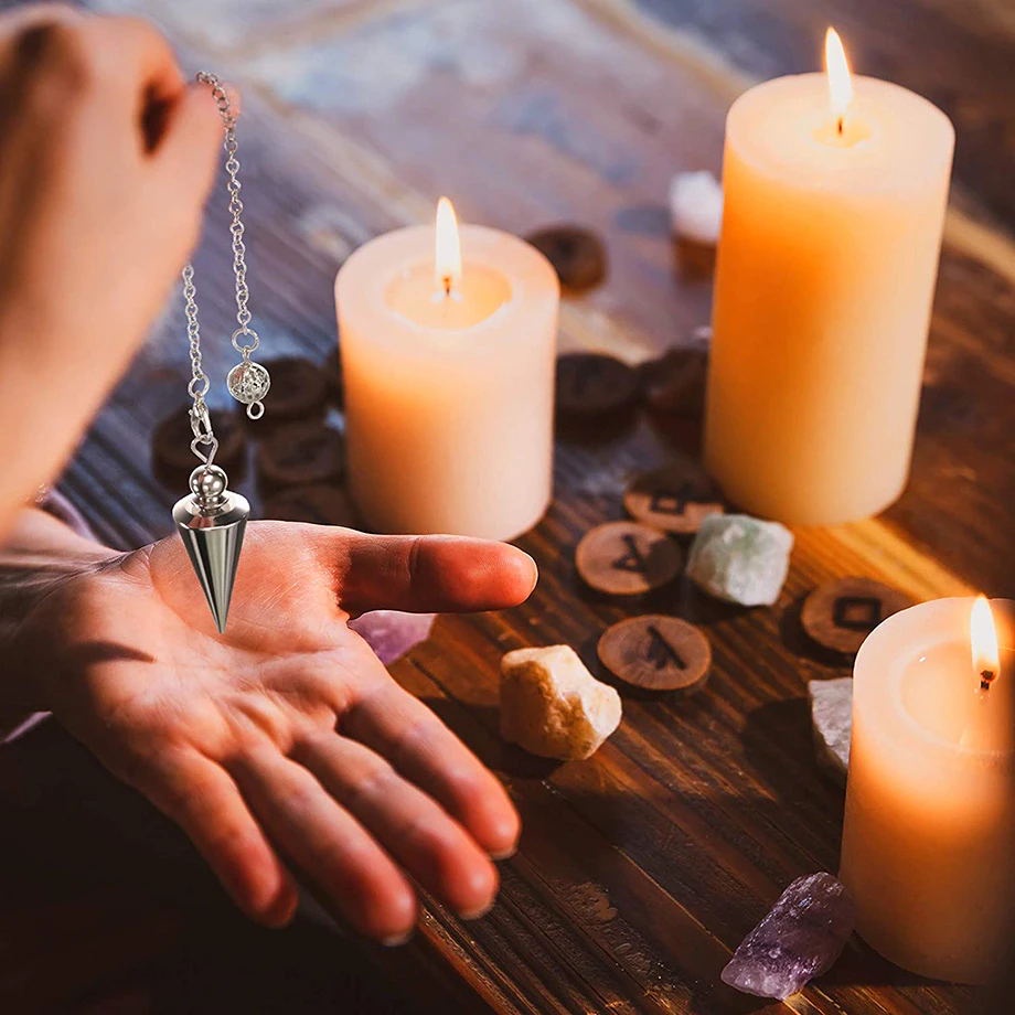 [HOT Sale] Untuk Dowsing Ramalan Jimat Reiki Logam Spiral Kerucut Wicca Ramalan Trendi Perhiasan Shuttle Healing Pendulo Meditasi Yoga Balancing Liontin Bandul Sekrup Rohani