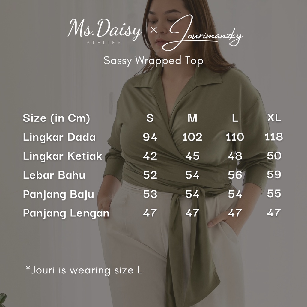 [Ms Daisy x Jourimanzky] Sassy Wrapped Top /  Atasan Wanita / Blouse