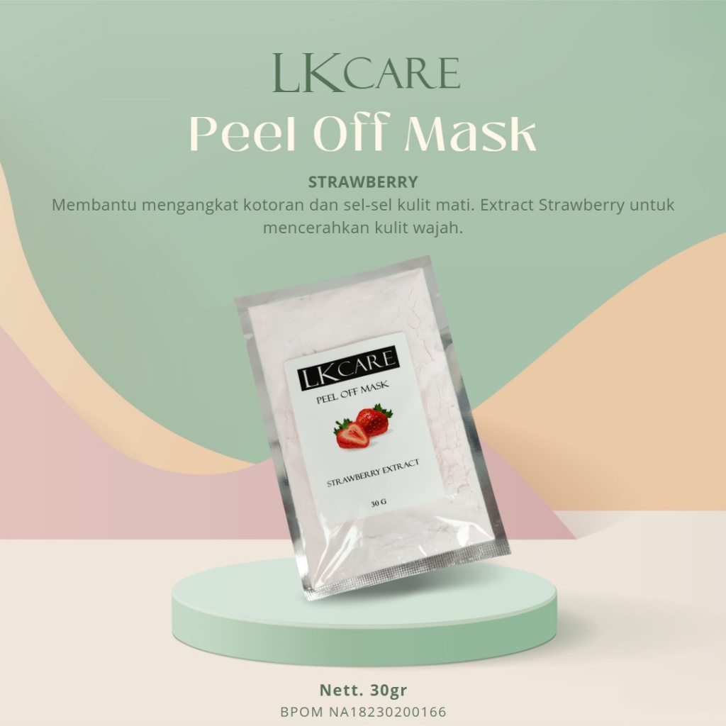 LKCare Peel Off Mask 30gr BPOM by Membuat wajah Lebih Halus dan Cerah sebagai anti Oksidan dan Anti Penuaan Dini