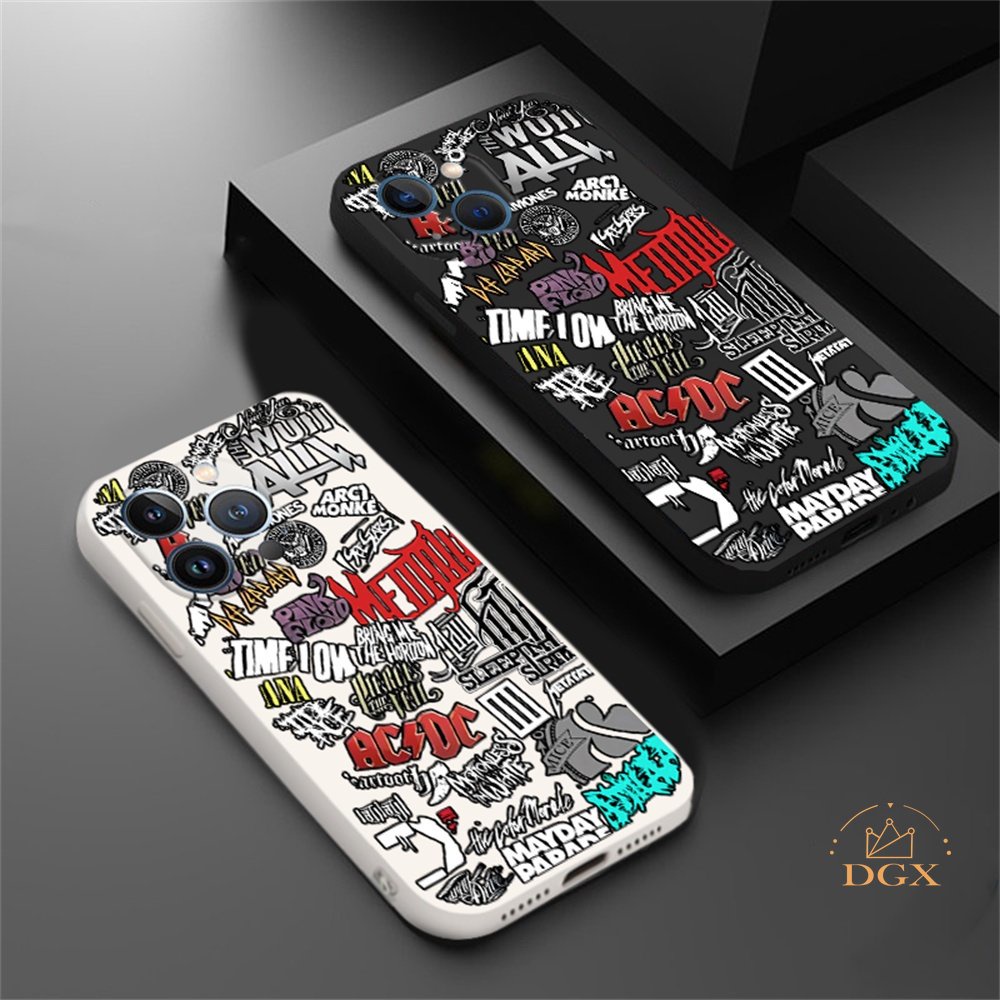 Case Untuk iphone 14 Pro MAX 14Pro 14plus 13ProMax 12 12ProMax 11 11Pro 11ProMax X XS MAX XR Label Fashion Font Kreatif Lembut Silikon Phone Case Cover DGX