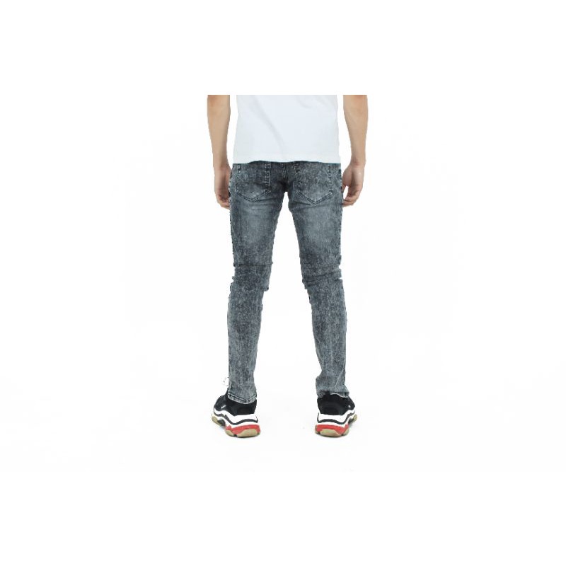 Weird Jeans - Biker Asphalt Grey - Celana Jeans Pria Skinny Slimfit Strech Polos