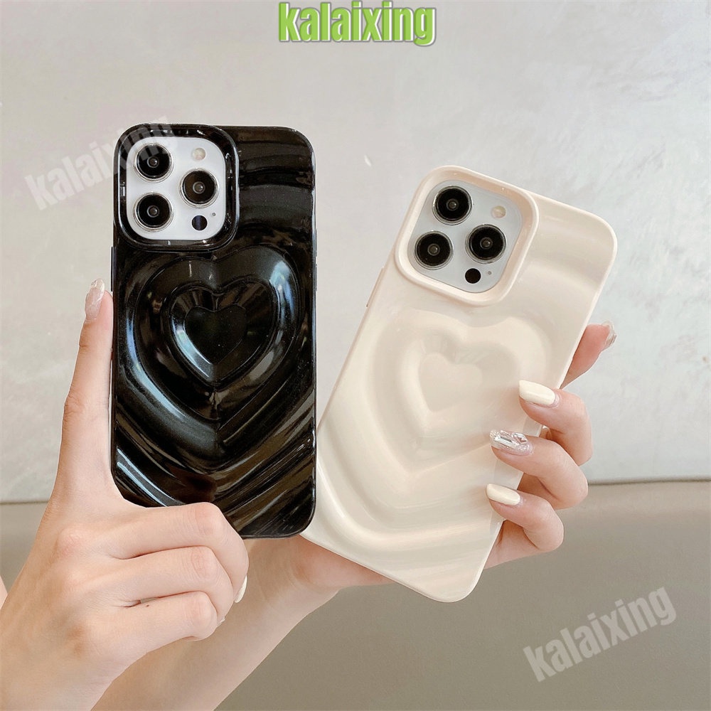 Casing Motif Tiga Dimensi love Soft Shinny Case Untuk iPhone 14 Pro Max13 Pro 12 12Pro 11 Pro Max Casing Penutup Belakang