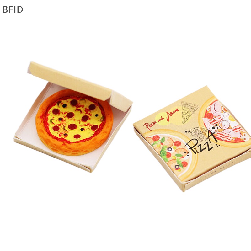 [BFID] 1set 1:12 Rumah Boneka Miniatur Pizza Dengan Packing Model Kotak Dapur Dekorasi Makanan Mainan Aksesoris Rumah Boneka Anak Berpura-Pura Bermain Mainan [ID]