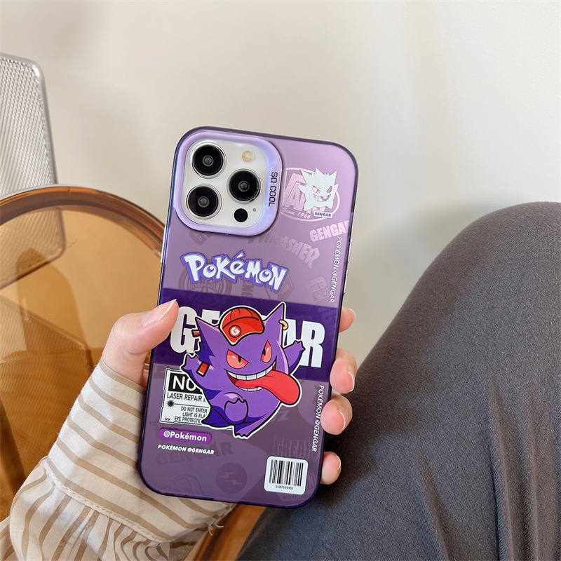 IPHONE Untuk Iphone14 13 12 11 Pro Max Anime Jepang Casing Handphone Anime Electroplating Casing Pelindung