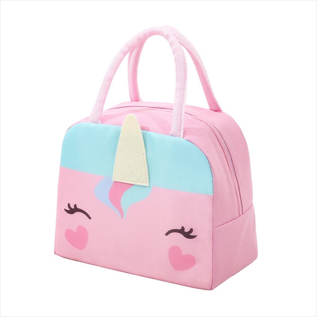 Tas Bekal 3D Motif Cartoon Lunch Cooler Bag Makanan Aluminium Kotak Makan Lucu