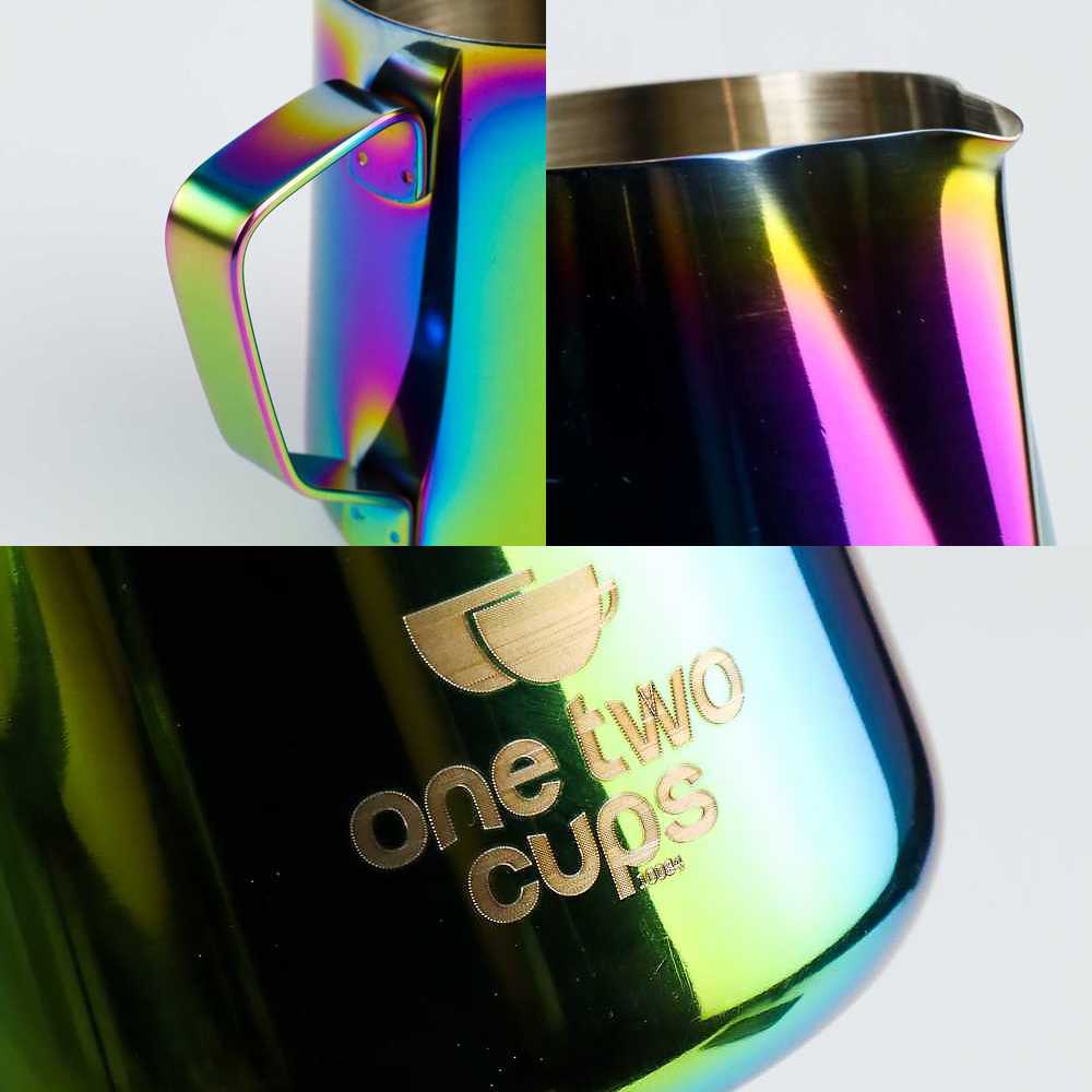 One Two Cups Gelas Milk Jug Kopi Latte Art Rainbow Stainless - 10084