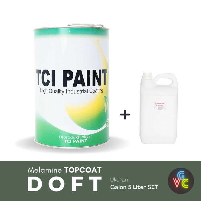 TCI Paint Melamine Top Coat Doft 5 Liter SET - cat melamin / melamik