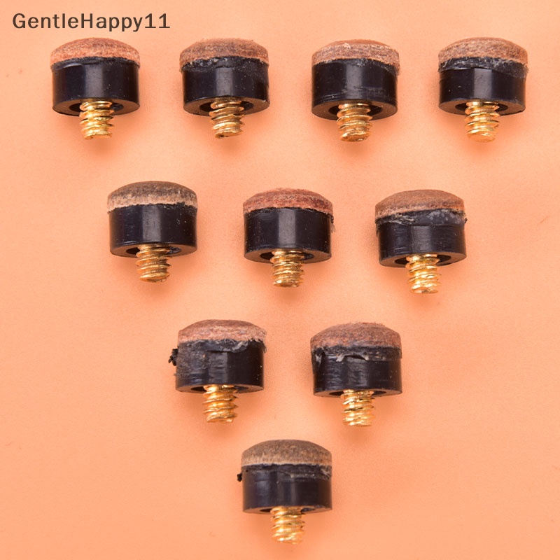 Gentlehappy 10PCs Screw On Cue Tips Untuk Stik Cue Kolam Renang Billiard Dan Bagian Snooker Cue id