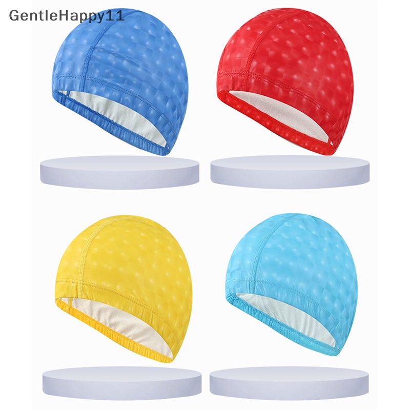 Gentlehappy Topi Renang Kain PU Coag Melindungi Telinga Rambut Panjang Dewasa Topi Renang Anti Air id