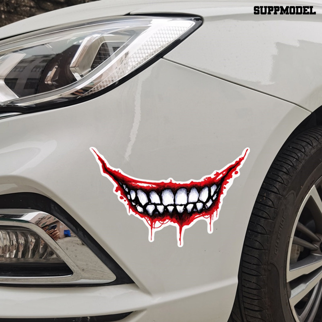 [SM] Stiker Mobil Tahan Air Bentuk Bibir Pola Mulut Besar Anti Luntur Eye-catching Mudah Di Aplikasikan Ramah Lingkungan Helm Motor Stiker Halloween Untuk Mobil