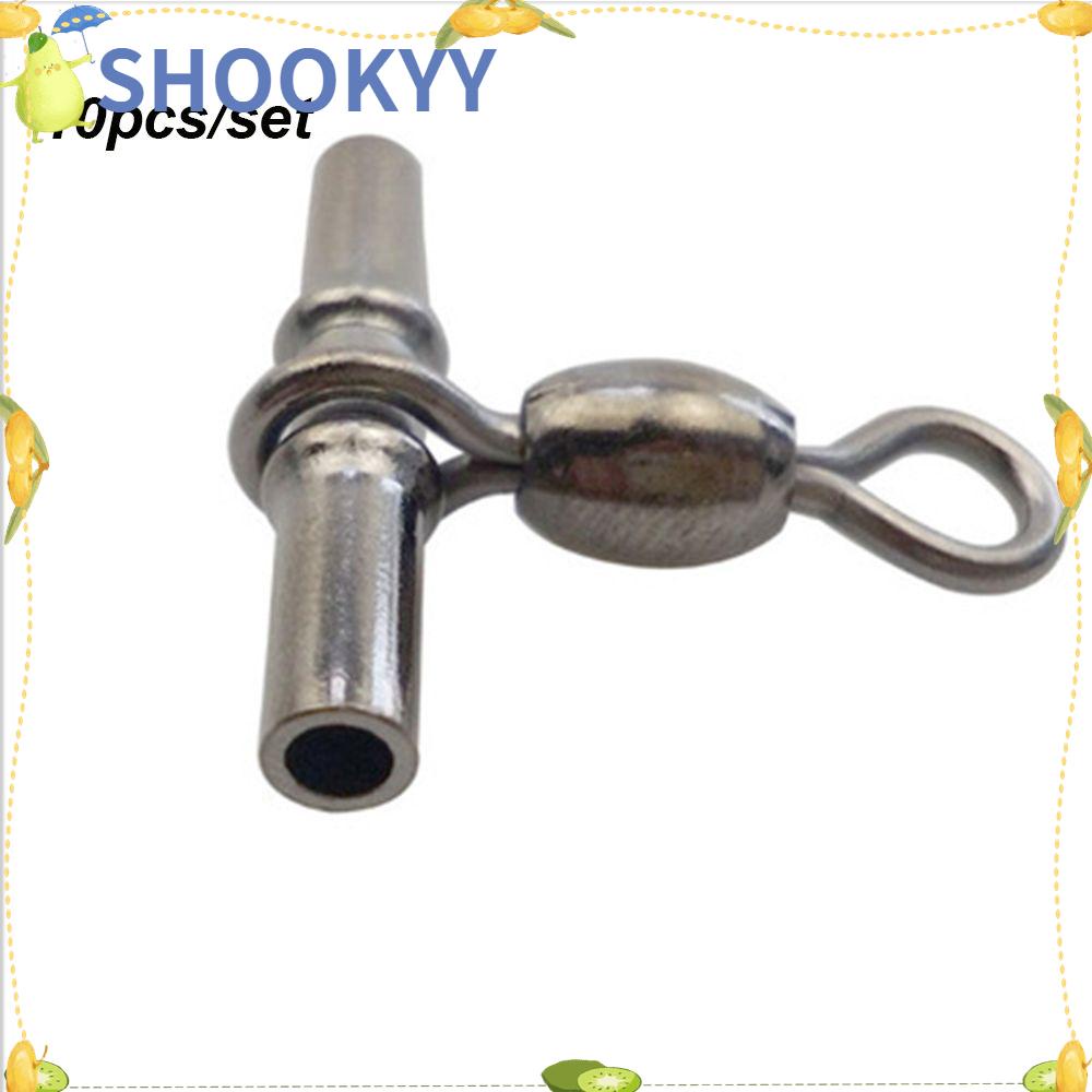 Chookyy 10pcs /set Tabung Memancing Putar Cross line Brass Barrel Aksesoris Pancing Cross-line Brass Head