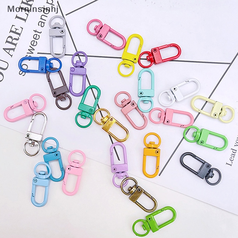 Mornin 5Pcs Lucu Permen Warna Gantungan Kunci Cincin Logam Lobster Clasp Clip Keychain Ring Rotatable Car Keychain DIY Ch Untuk Membuat Perhiasan Aksesoris id