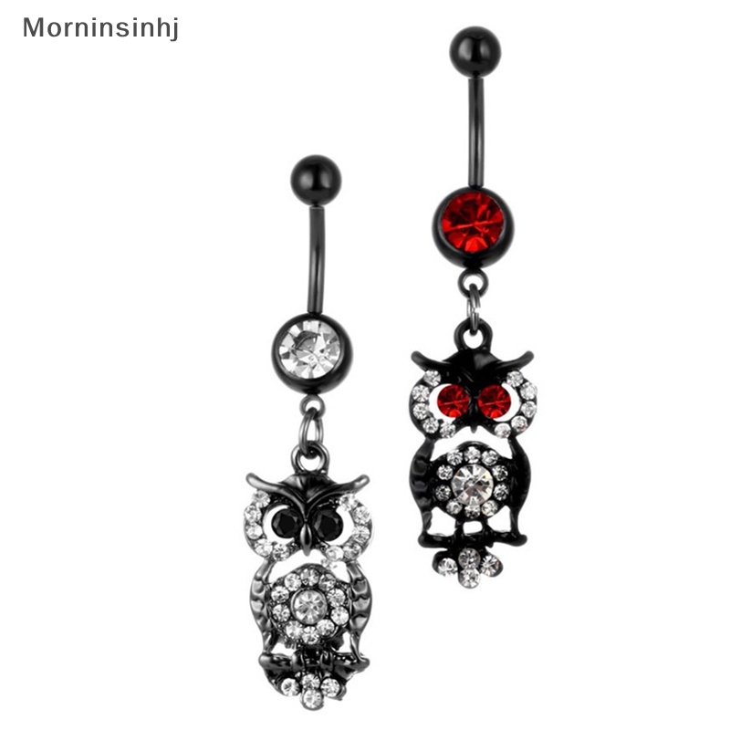 Mornin 1PCS Surgical Steel Animal Belly Button Ring Zirkon Jantung Pusar Menjuntai Belly Pendant id