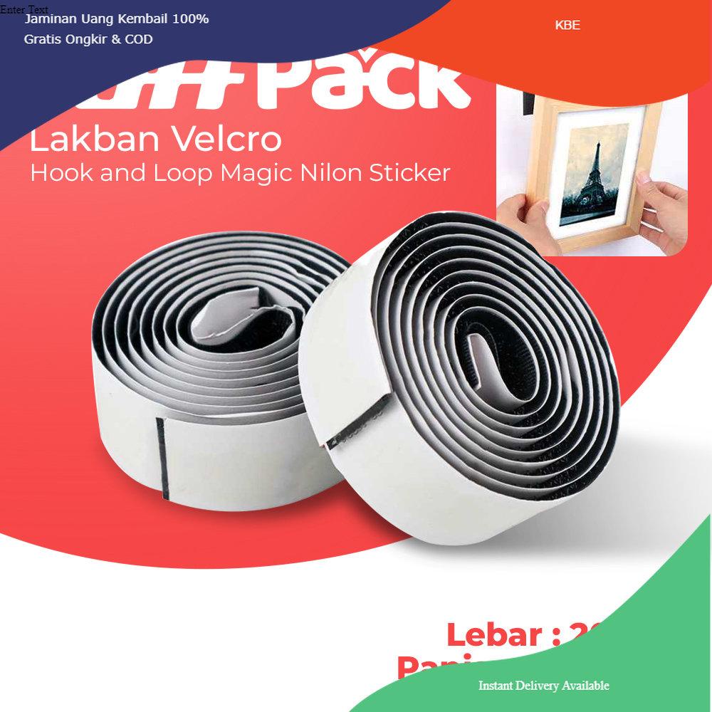 

Alat Perekat TaffPACK Lakban Velcro Hook and Loop Magic Nilon Sticker 1 Meter 20 mm - ZNK006 - Black Viral