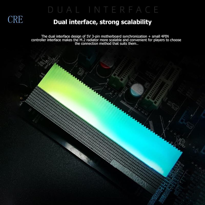 Cre COOLMOON CM-M73S Untuk M2 ARGB SSD Heatsink Cooler 2280solid State Hard Disk Radiator Pad Pembuangan Panas