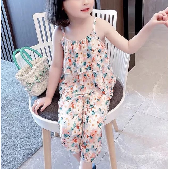 ZASKIYA- Setelan Aileen Anak Perempuan / OneSet Aileen Motif Siena