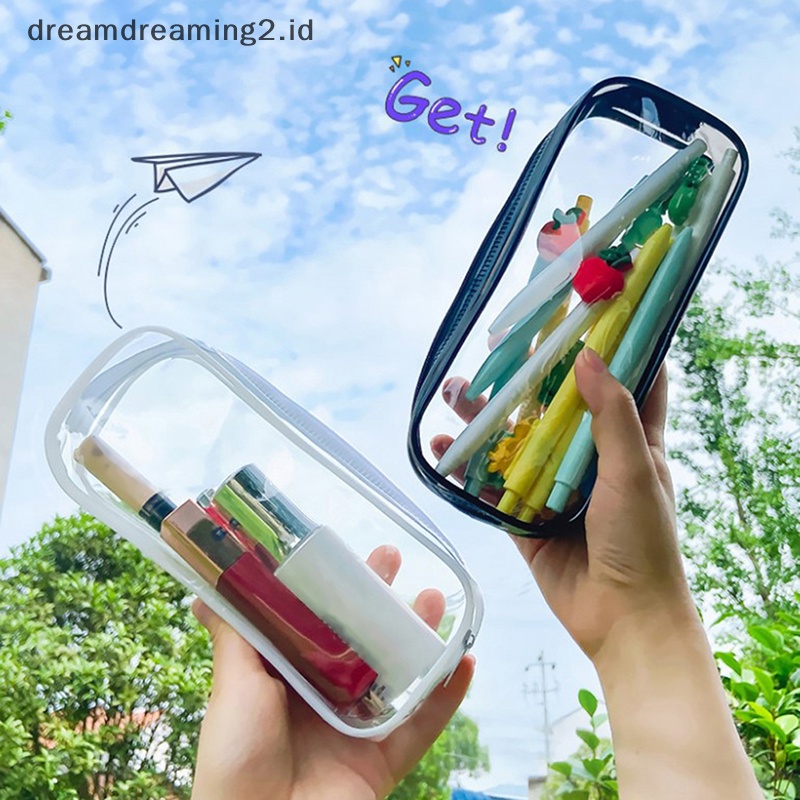 (drea) 1pc Siswa PVC Brush Pensil Case Pouch Wanita Tas Kosmetik Makeup Zipper Bag //