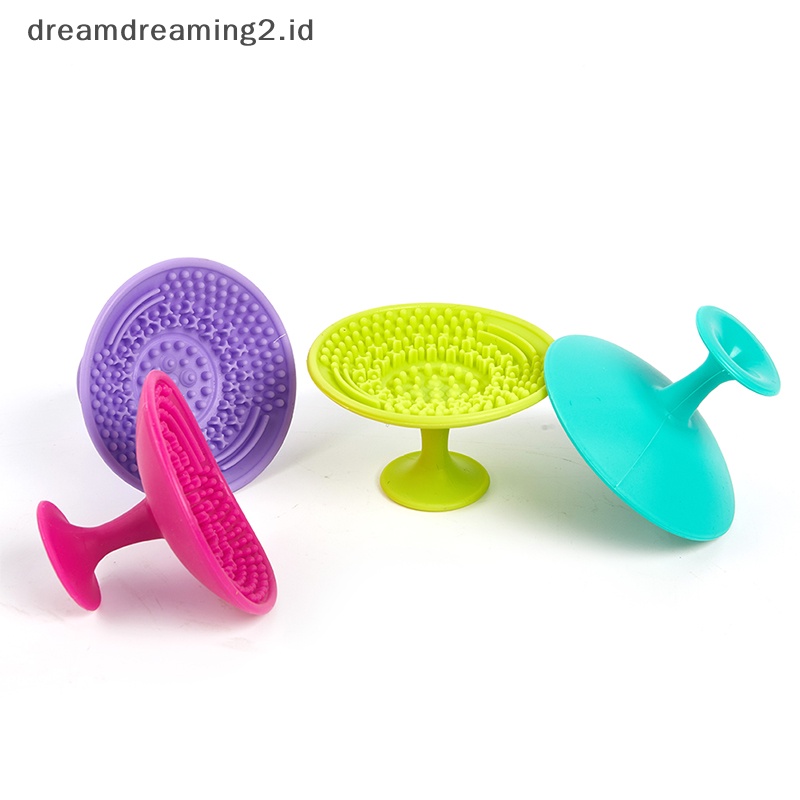 (drea) Kuas Kosmetik Makeup Pembersih Pembersih Cuci Silicone Pad Mat Scrubber Board //