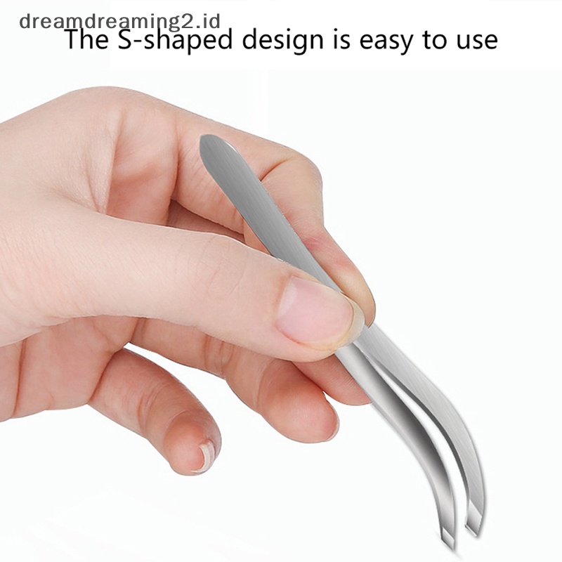 (drea) Profesional Stainless Steel Tweezer Alis Wajah Hidung Rambut Klip Remover Alat //