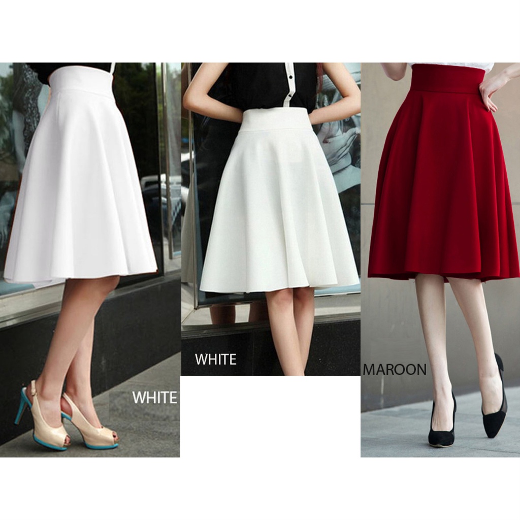 Flare midi skirt (A190)