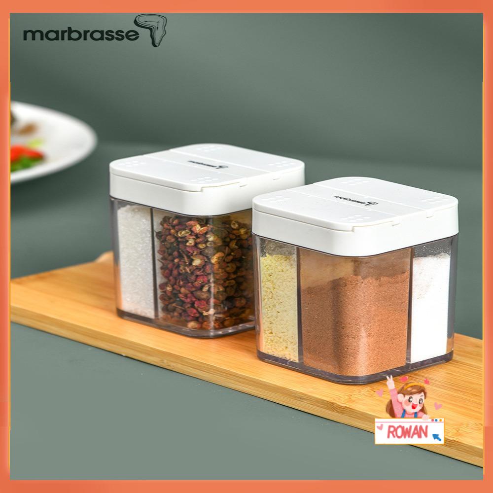 R-FLOWER Seasoning Storage Jar Kitchen Gadget Bowl Salt Shaker Jars Seasoning Can Botol Wijen Dengan Tutup Kotak Penyimpanan Bumbu