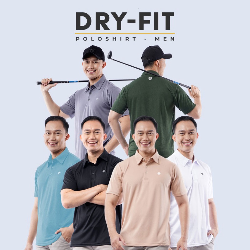 Baju Olahraga Golf Pria Kaos Kerah Kasual Polo Dry Fit Men Premium Baju Golf