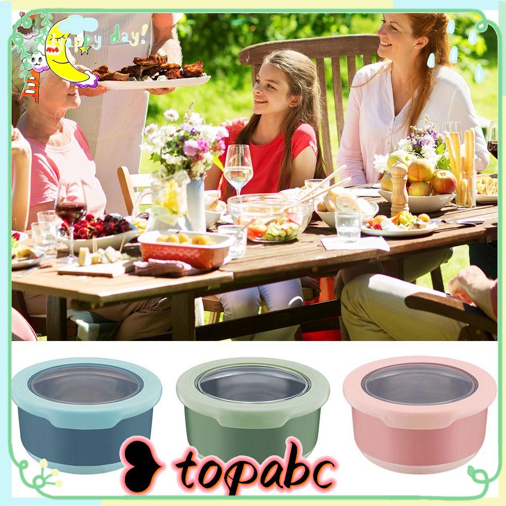 TOP Lunch Box Anti Bocor Bentuk Bulat Mangkuk Bubur Wadah Makanan