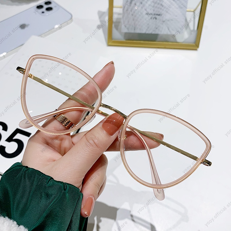 Kacamata Fashion Cat Eye Photochromic Anti Radiasi Untuk Wanita