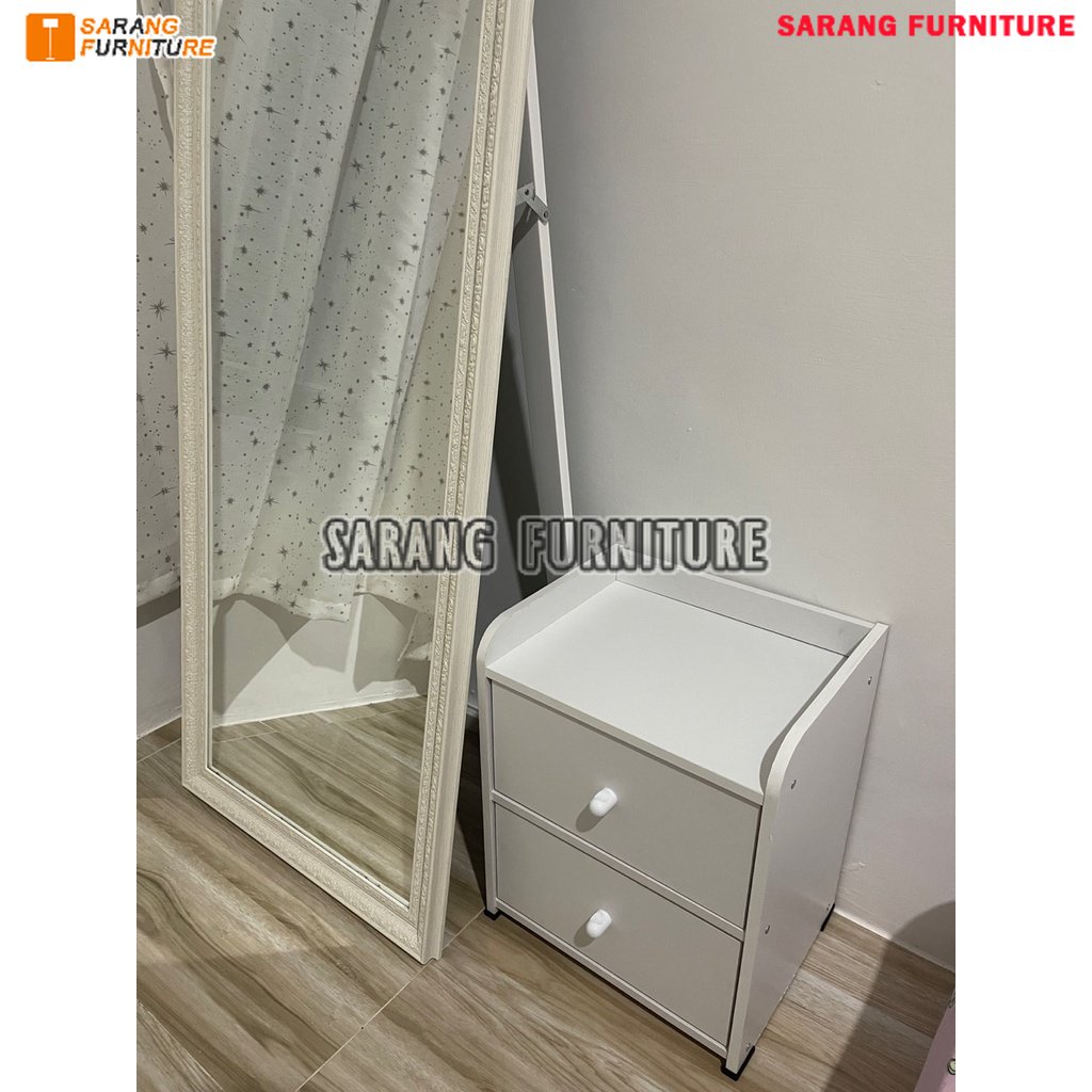 MEJA NAKAS 2 LACI KINGDOM MEJA NAKAS MINIMALIS MINI BEDSIDE TABLE MEJA KAMAR TIDUR MINIMALIS MEJA NAKAS PORTABLE